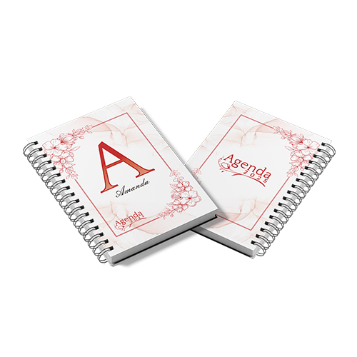 Agenda-Capa-e-Miolo-PERSONALIZADOS-Lombada-ou-Wire-O--Floral-15-15.5-x-21.5-Frente-colorida-(4x0)-Couche-150g-(Brilho)